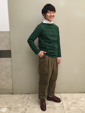 「パラブーツ」｜「アイテム（その他シューズ）」を使った、shibaguchiさん（メンズ・160cm）の秋コーディネート