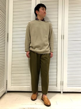 「CHAMULA（チャムラ）のアイテム」を使った、shibaguchiさん（メンズ・160cm）の春コーディネート
