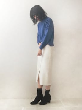 「Three Four Time（ｽﾘｰﾌｫｰﾀｲﾑ）のアイテム」を使った、あめみやさん（レディース・170cm）の秋コーディネート