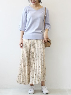 「Jines（ジネス）のアイテム」を使った、あめみやさん（レディース・170cm）の春コーディネート