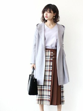「Jines（ジネス）のアイテム（その他アウター）」を使った、あめみやさん（レディース・170cm）の春コーディネート