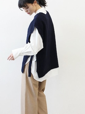 「Jines（ジネス）のアイテム」を使った、あめみやさん（レディース・170cm）の春コーディネート