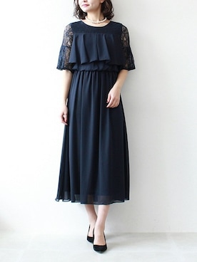 「Three Four Time（ｽﾘｰﾌｫｰﾀｲﾑ）のアイテム（ワンピース/ドレス）」を使った、あめみやさん（レディース・170cm）の春コーディネート