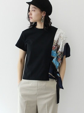 「Three Four Time（ｽﾘｰﾌｫｰﾀｲﾑ）のアイテム」を使った、あめみやさん（レディース・170cm）の春コーディネート