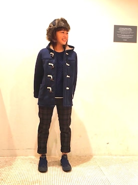 「アイテム（ダッフルコート）」を使った、aさん（レディース・148cm・10代）の秋コーディネート