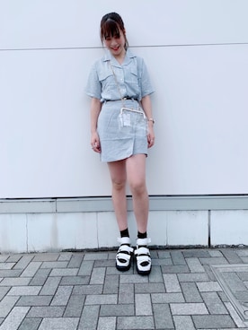 「WEGO（ウィゴー）のアイテム（スカート）」を使った、˙˚ʚErikaɞ˚˙さん（レディース・157cm）の夏コーディネート