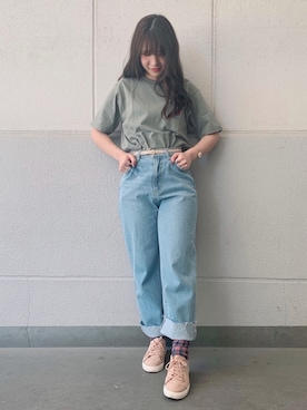 「BEN DAVIS（ベンデイビス）のアイテム」を使った、˙˚ʚErikaɞ˚˙さん（レディース・157cm）の夏コーディネート