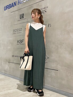 F by ROSSO インナー付きキャミワンピースを使った人気ファッション