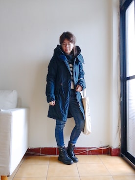 「PENFIELD USA（ペンフィールドユーエスエー）のアイテム」を使った、人可さん（レディース・151cm）の冬コーディネート