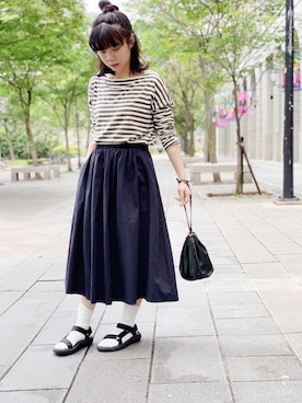 「skirt」｜「アイテム（サンダル）」を使った、人可さん（レディース・152cm）の春コーディネート