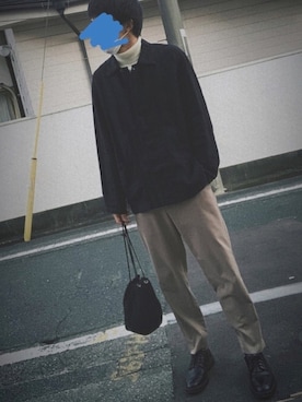 「アイテム（ボディバッグ/ウエストポーチ）」を使った、RANさん（メンズ・179cm）の冬コーディネート
