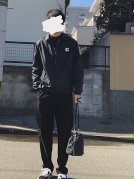 「Carhartt（カーハート）のアイテム（テーラードジャケット）」を使った、RANさん（メンズ・179cm）の冬コーディネート