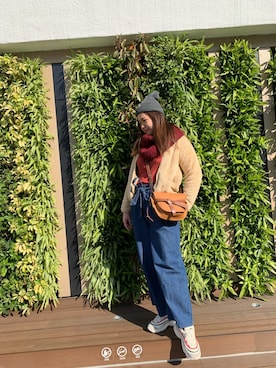 「RIPNDIP（リップンディップ）のアイテム（帽子）」を使った、Kathyさん（レディース・165cm）の冬コーディネート
