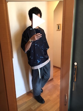 「アイテム（バングル/リストバンド）」を使った、ふくちゃんさん（メンズ・175cm・20代）の夏コーディネート