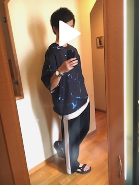 「アイテム（バングル/リストバンド）」を使った、ふくちゃんさん（メンズ・175cm・20代）の夏コーディネート
