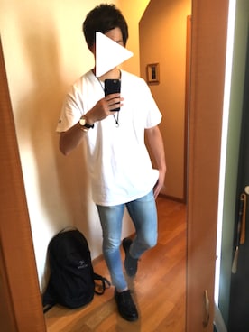 「アイテム（バングル/リストバンド）」を使った、ふくちゃんさん（メンズ・175cm・20代）の夏コーディネート