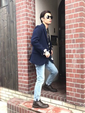 「Paraboot（パラブーツ）のアイテム（ブーツ）」を使った、TogAさん（メンズ・165cm）の冬コーディネート