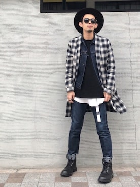 「Graphpaper（グラフペーパー）のアイテム（Tシャツ/カットソー）」を使った、TogAさん（メンズ・165cm）の春コーディネート