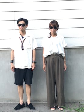「417 EDIFICE（フォーワンセブンエディフィス）のアイテム（シューズ）」を使った、TogAさん（メンズ・165cm）の夏コーディネート