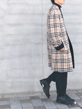 「JOHN SMEDLEY（ジョンスメドレー）のアイテム（トップス）」を使った、TogAさん（メンズ・165cm）の冬コーディネート