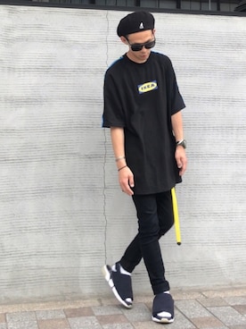 「rag & bone（ラグアンドボーン）のアイテム（パンツ）」を使った、TogAさん（メンズ・165cm）の夏コーディネート