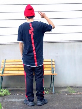 「Steven Alan（スティーブンアラン）のアイテム（帽子）」を使った、TogAさん（メンズ・165cm）の夏コーディネート