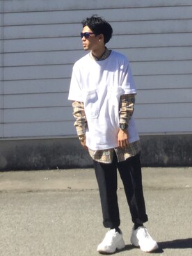 「TEAM COZY（チーム コージー）のアイテム」を使った、TogAさん（メンズ・165cm）の夏コーディネート