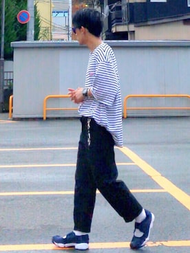 「Yohji Yamamoto（ヨウジヤマモト）のアイテム（キーケース/キーアクセサリー）」を使った、TogAさん（メンズ・165cm）の夏コーディネート