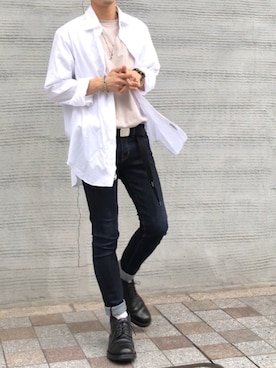 「ANATOMICA（アナトミカ）の＜ANATOMICA（アナトミカ）＞ POCKET TEE（Tシャツ/カットソー）」を使った、TogAさん（メンズ・165cm）の秋コーディネート