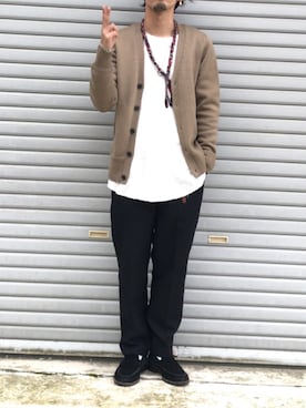 「417 EDIFICE（フォーワンセブンエディフィス）のアイテム（シューズ）」を使った、TogAさん（メンズ・165cm）の秋コーディネート