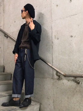 「mythography（ミソグラフィー）のアイテム」を使った、TogAさん（メンズ・165cm）の秋コーディネート