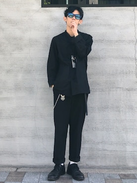 「MM6 Maison Margiela（ｴﾑｴﾑｼｯｸｽ ﾒｿﾞﾝ ﾏﾙｼﾞｪﾗ）のアイテム（アクセサリー）」を使った、TogAさん（メンズ・165cm）の秋コーディネート