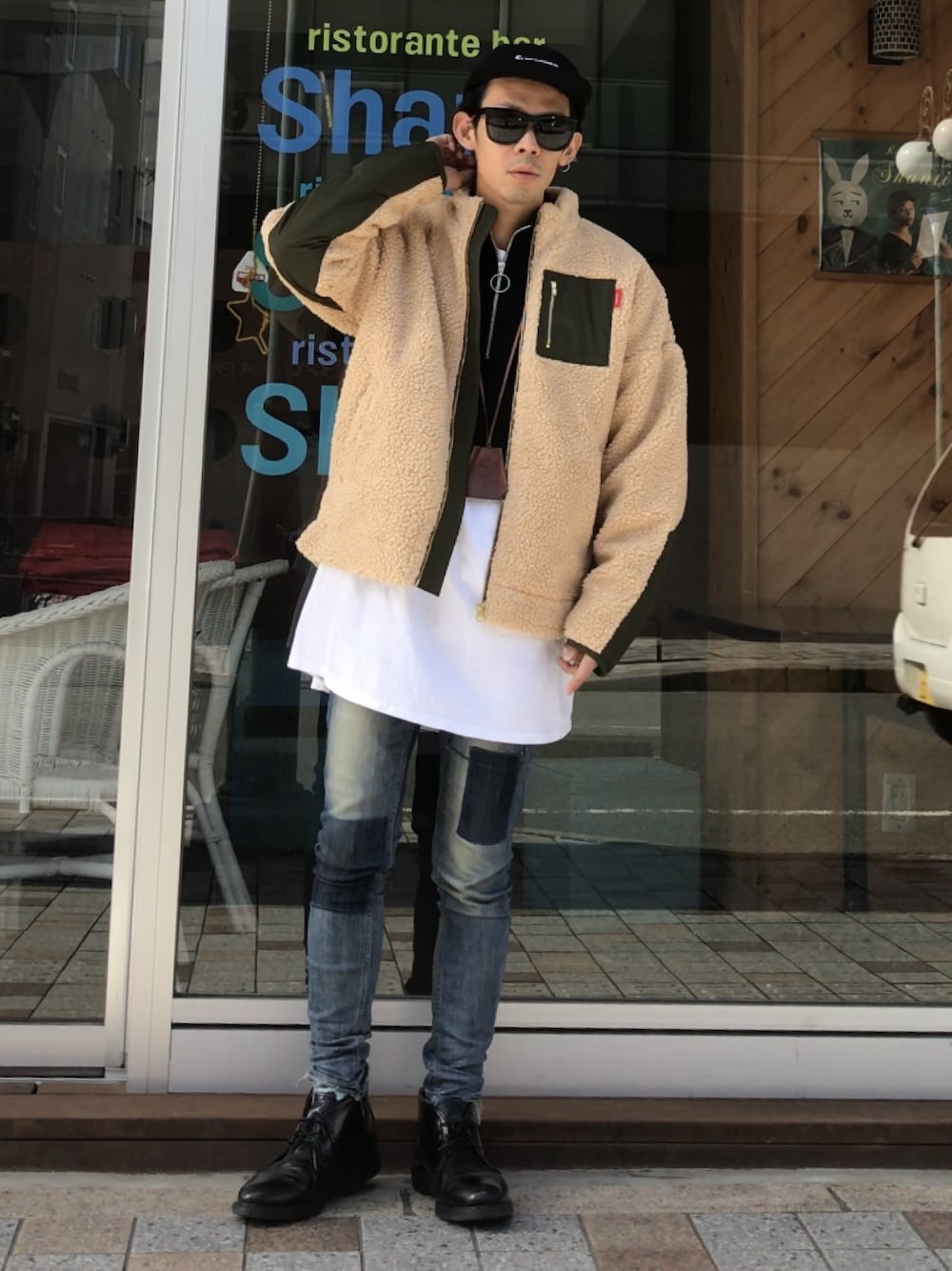 新品18AW ALLEGEアレッジ ネックウォーマー ハーフジップ ニット ベスト ノースリーブ セーター AL18W-AC01 黒107J ALLEGE（アレッジ）の「ALLEGE ⁄ アレッジ Neck Warmer ⁄ ネック