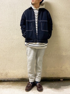 「A.P.C.（アーペーセー）のアイテム（ブルゾン）」を使った、TogAさん（メンズ・165cm）の冬コーディネート