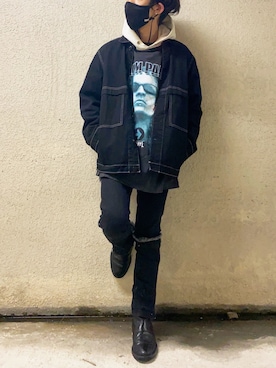 「A.P.C.（アーペーセー）のアイテム（ブルゾン）」を使った、TogAさん（メンズ・165cm）の冬コーディネート