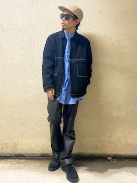 「A.P.C.（アーペーセー）のアイテム（ブルゾン）」を使った、TogAさん（メンズ・165cm）の冬コーディネート