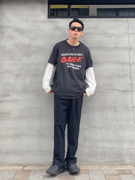「stein（シュタイン）のアイテム（パンツ）」を使った、TogAさん（メンズ・165cm）の春コーディネート