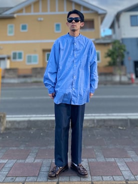 「Graphpaper（グラフペーパー）のアイテム（トップス）」を使った、TogAさん（メンズ・165cm）の春コーディネート