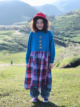 「REMIX（リミックス）のアイテム」を使った、三皮三皮さん（レディース・158cm）の春コーディネート