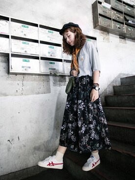「carhartt」｜「アイテム（キャスケット）」を使った、三皮三皮さん（レディース・158cm）の夏コーディネート