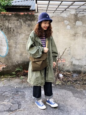 「A ROOM MODELのアイテム」を使った、三皮三皮さん（レディース・158cm）の秋コーディネート