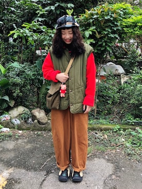 「A ROOM MODELのアイテム」を使った、三皮三皮さん（レディース・158cm）の冬コーディネート