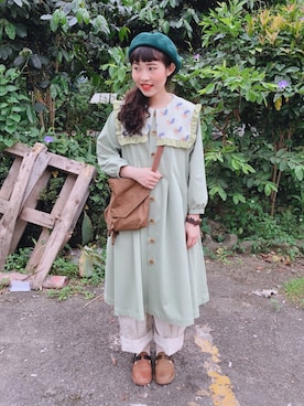 「planet（planet）のアイテム」を使った、三皮三皮さん（レディース・158cm）の春コーディネート