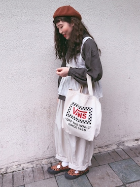 「planet（planet）のアイテム」を使った、三皮三皮さん（レディース・158cm）の春コーディネート