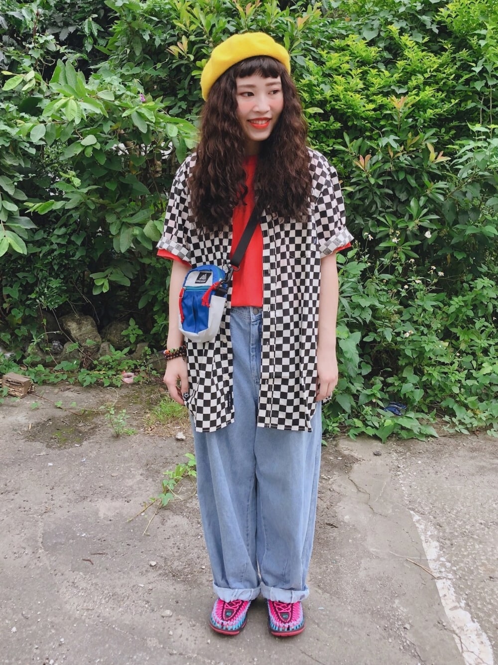 「ootd、Gregory、keen、VANS、UNIQLO、vintage、古着、古着MIX」｜「VANSのアイテム（シャツ/ブラウス、その他）」を使った、三皮三皮さん（レディース・158cm）の夏コーディネートの1枚目の写真