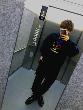 「vetements」｜「アイテム（スウェット）」を使った、kntさん（メンズ・173cm）の春コーディネート