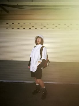 「ellesse（エレッセ）のアイテム（帽子）」を使った、chuching さん（レディース・157cm）の秋コーディネート