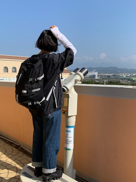 「NIKE（ナイキ）のアイテム（ジャージ、ブラック系）」を使った、chuching さん（レディース・156cm）の冬コーディネート
