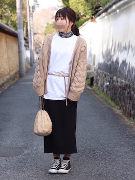 「CYCRO（サイクロ）のアイテム」を使った、ななおさん（レディース・162cm）の冬コーディネート