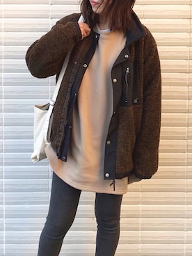 「417 EDIFICE（フォーワンセブンエディフィス）のアイテム（ジャケット/アウター）」を使った、ななおさん（レディース・162cm）の冬コーディネート